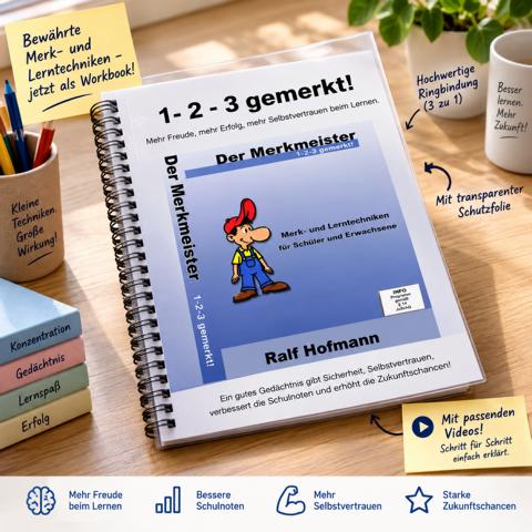 1-2-3 gemerkt! – Buch und 33 Videos